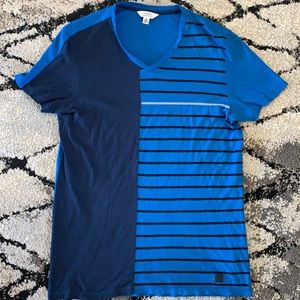 Calvin Klein stripes casual shirt t shirt size m